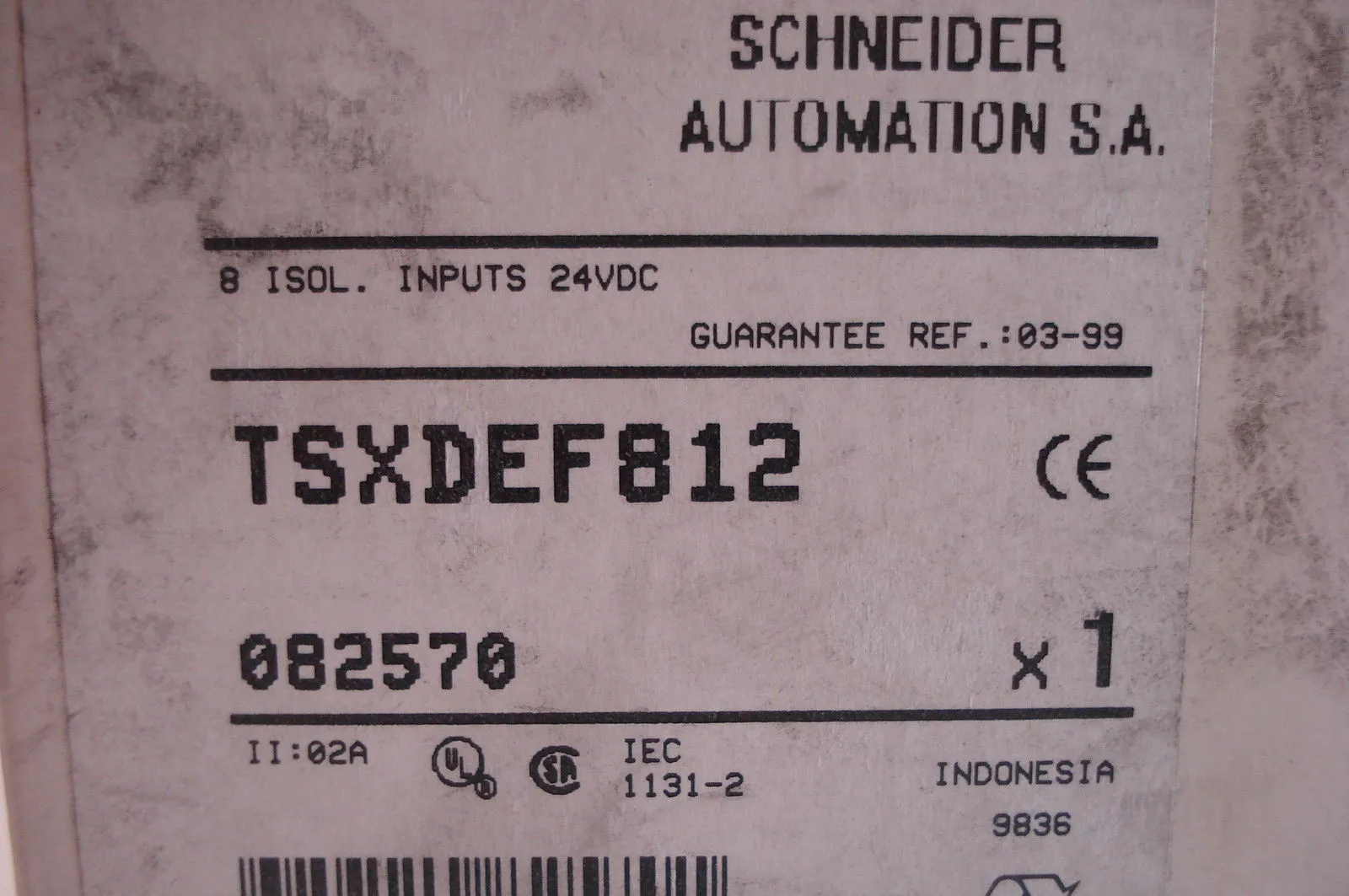 NEW TELEMECANIQUE TSX-DEF-812