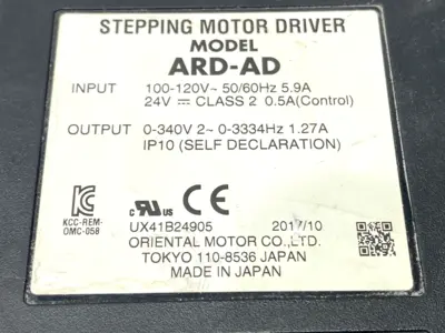 USED ORIENTAL MOTOR ALPHASTEP STEPPING MOTOR DRIVER SINGLE-PHASE 100-120VAC