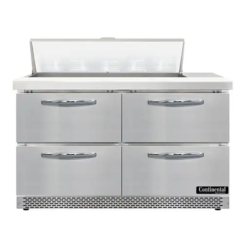 Continental SW48N10-FB-D 48" Sandwich/salad Prep Table W/ Refrigerated Base, 115v