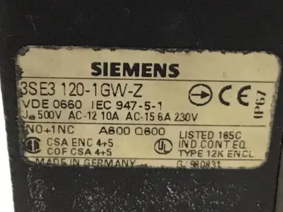 USED SIEMENS 3SE3 120-1GW-Z