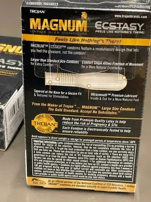Lot of 4 Trojan Magnum Ecstasy Large Size Condoms 10ct Each