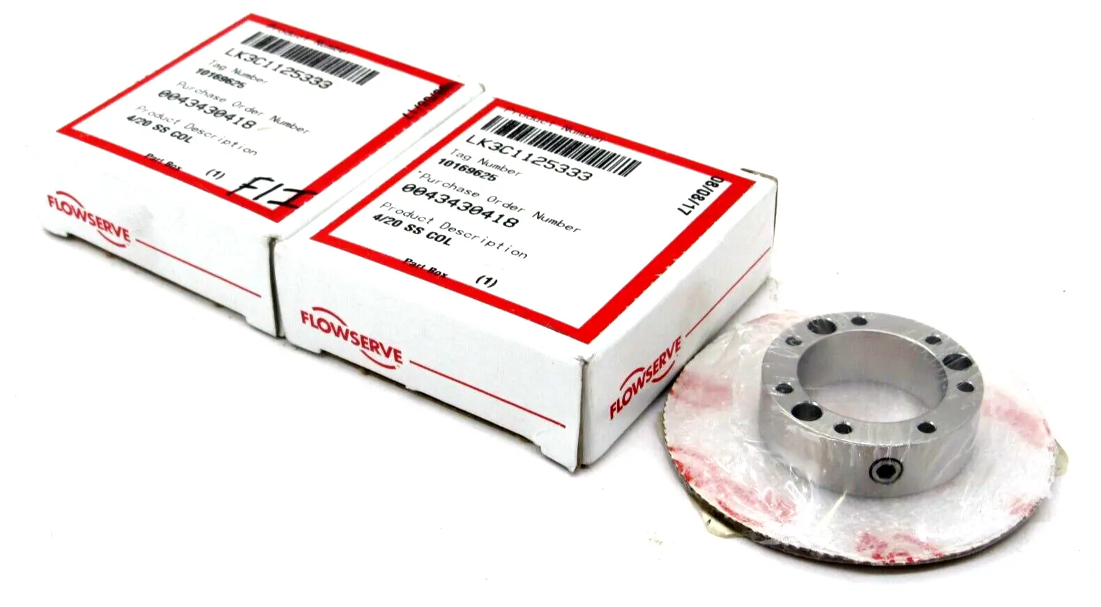NEW LOT OF 2 FLOWSERVE LK3C1125333 4/20 SS COL