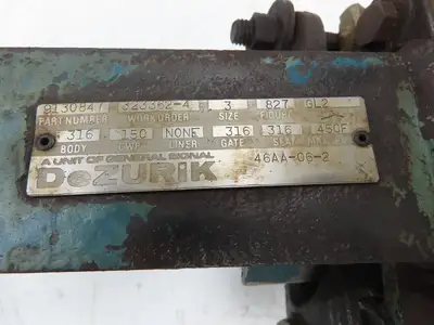 DeZurik 9130847 3" Knife Gate Valve 316 SS Rising Stem