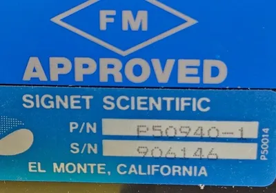 SIGNET INDUSTRIAL P50940-1 SELF POWERED ANALOG FLOMETER. Loc6F