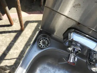 Used Falcon Restaurant Supply Used Small Stainless Steel Hand Washing Sink with Faucet - SS35 Hand Washing and Sanitizing Illinois US | Falcon Restaurant Supply #1376600