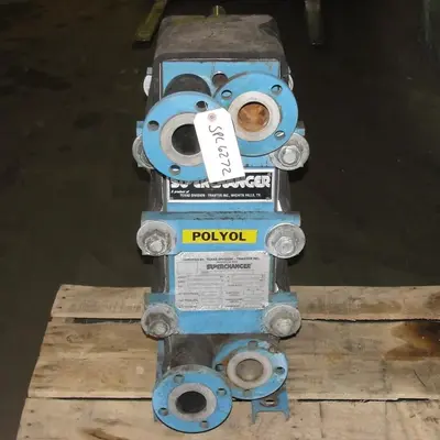 SPC6272  Heat Exchanger 46.8 sq.ft. Tranter Superchanger plate heat exchanger, Stainless Steel