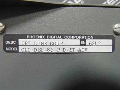 Phoenix Digital Corporation OLC-DSL-85-P-D-ST-ACV Optical Link Coupler Used