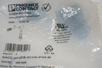 4 NEW PHOENIX CONTACT SACC-M12FR-5CON-PG9-M CONNECTOR 1681499