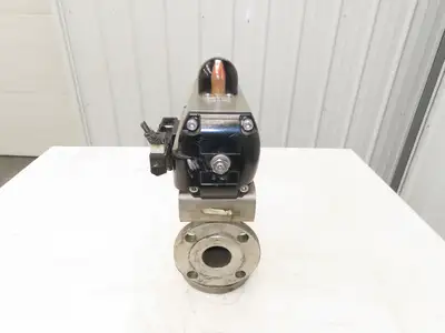 Flowserve B100D Pneumatic Actuator w/Positioner 3 way 2" Idurco Plug Valve