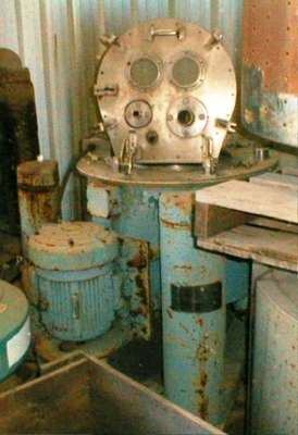 Tolhurst 26 X 12 perforate basket centrifuge, 316SS.