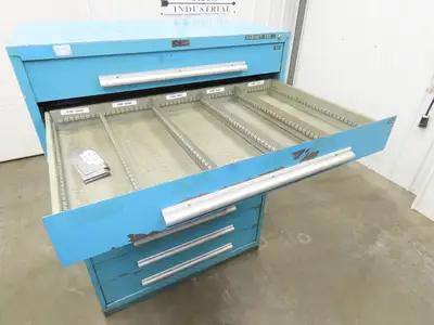 Nu-Era Modular Tool Storage Cabinet 9 Drawer 45x28x61" Stanley Vidmar Blue