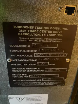Used TURBOCHEF ENCORE2 Ovens Florida US | BAM Discount Restaurant Equipment #1507774