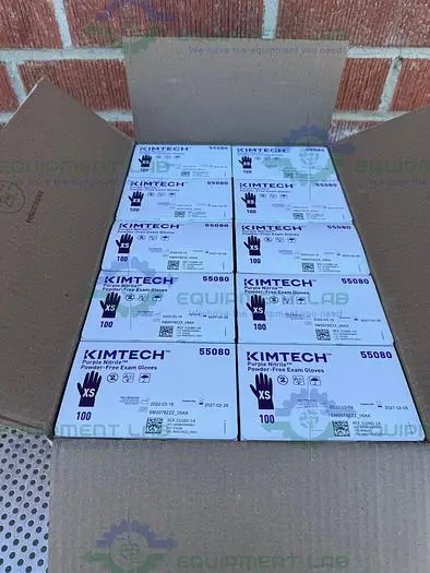 NEW BOX OF 10 - KIMBERLY CLARK 55080 NITRILE EXAM GLOVES, PURPLE, X-SMALL, 100/BX