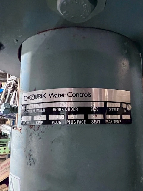 6" Dezurik PPE Basis Weight Control Valve, New Storeroom Spare