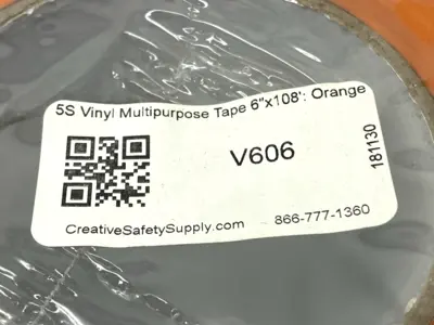 NEW CREATIVE SAFETY SUPPLY ORANGE MULTIPURPOSE 5S TAPE 6" X 108'