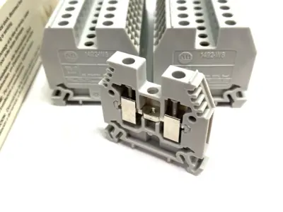 USED ALLEN BRADLEY SER. C SPACE-SAVER IEC TERMINAL BLOCK GRAY