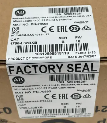 SEALED ALLEN BRADLEY 1766-L32BXB 1400 CONTROLLER SER.B 1766L32BXB NEW, SURPLUS
