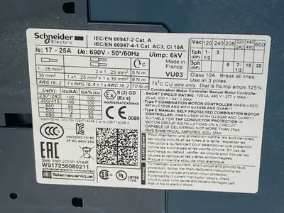 USED SCHNEIDER ELECTRIC GV3P25