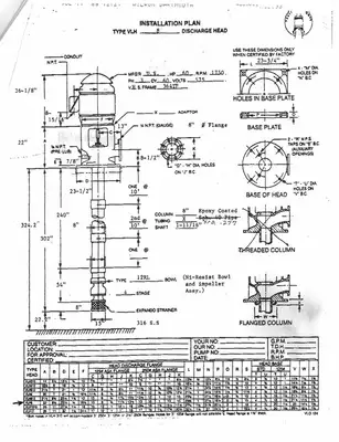 Vertical Turbine Pump No. 12RL-4 Stage