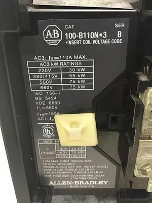 USED ALLEN BRADLEY 100-B110N.3 SER B