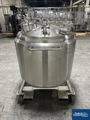 USED DCI Used 600 liter DCI Jacketed Receiver Vessel, Hastelloy C22, 45/150#