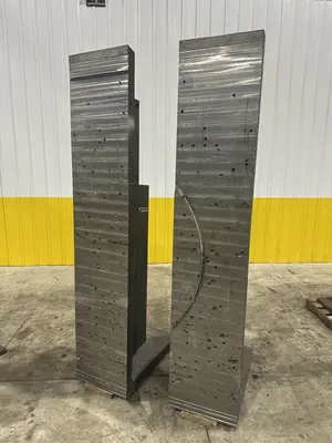 20" W X 36" X 100" HIGH PAIR OF 2 STEEL ANGLE PLATES: STOCK #22222