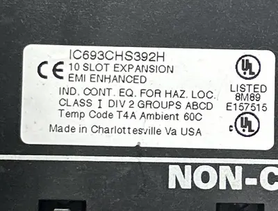 Used GE FANUC IC693CHS392H PLC Chassis Ohio US | Surplus Asset Holdings #1235915