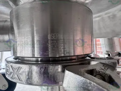 USED FELDMEIER 400 LITER STAINLESS STEEL JACKETED REACTOR 100 PSI/FV W/ 3 HP MOTOR