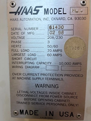 1998 HAAS HL-4 CNC Lathes | Star Equipment Co., Inc. (3)