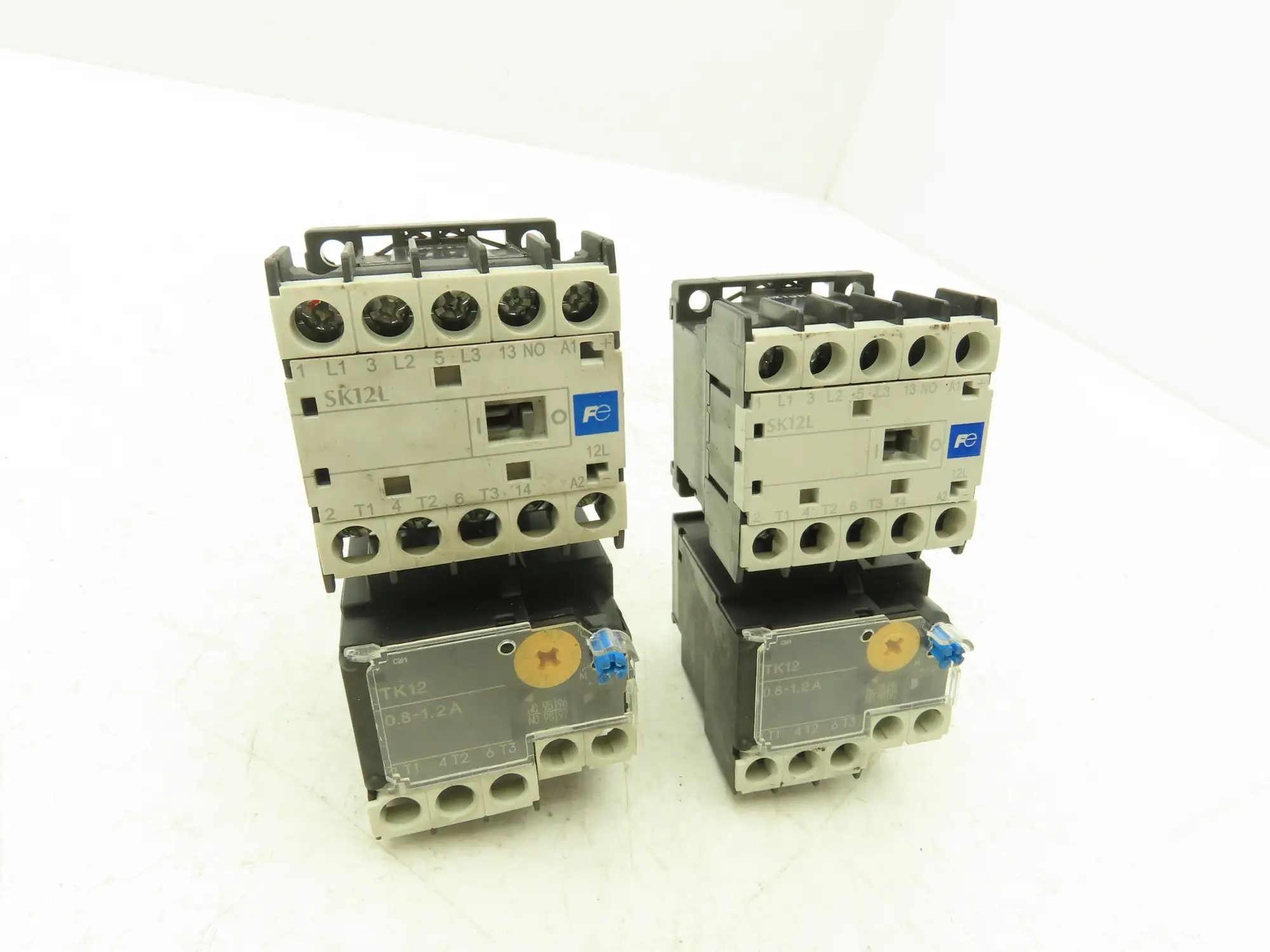 Fuji SK12L Motor Starter Contactor 5.5kW 600V & Overload 0.8-1.2A Lot of 2