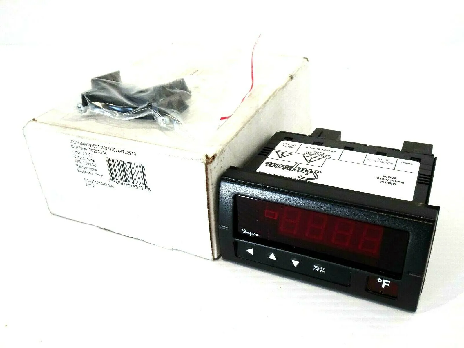 NEW SIMPSON H340191000 PANEL METER