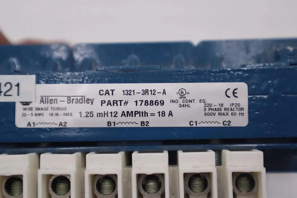 ALLEN BRADLEY 1321-3R12-A / 13213R12A WIRE RANGE TORQUE STOCK 5262