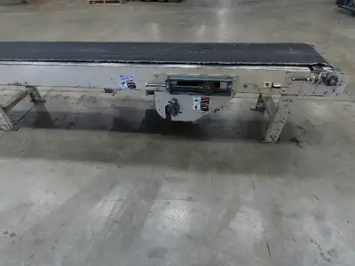 Lewco 21"x 18' Slider Bed 18" Belt Conveyor .5Hp 460V 3PH Center Drive 64 FPM