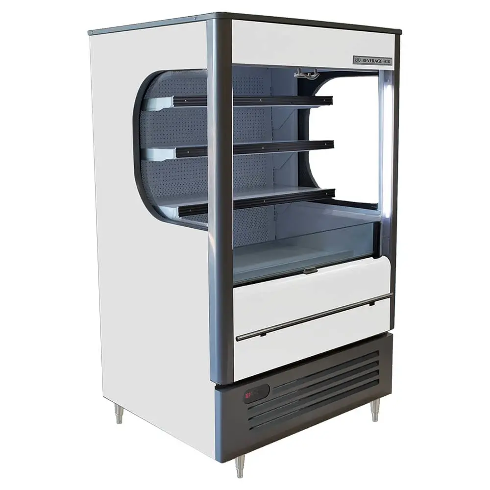 Beverage-Air VMHC7-1-W 35 1/2" Vertical Open Air Cooler W/ (4) Levels - White, 115v