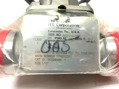 0430040494, Y150D42ZGO | ITT 0430040494 Dia-Flo Manual Diaphragm Valve 1-1/2" Y150D42ZGO - New Other