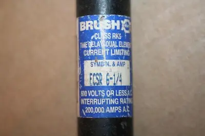 USED BRUSH FUSES ECSR-6-1/4