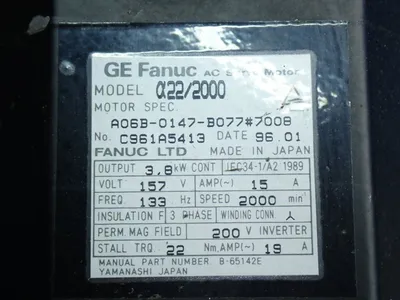 Used FANUC A06B0147B077#7008 Motors (misc) Ohio US | HGR 24 #887343
