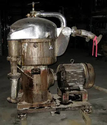 (2) Alfa-Laval B-214C oil refining/degumming purifiers, SS.