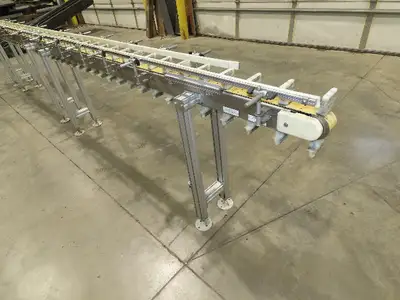 QC Industries 17' Automation Indexing Conveyor 2" Modular Cleated Timing Belt