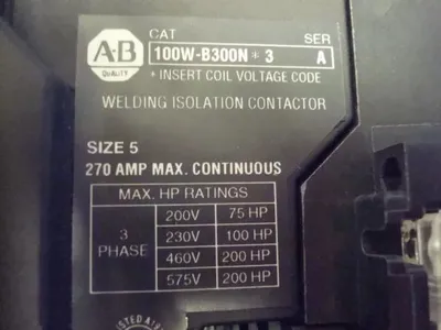 Allen Bradley 100W-B300ND3 Welding Contactor New NIB