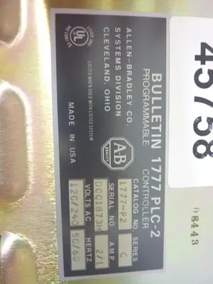 USED ALLEN BRADLEY 1777-P2 SER C