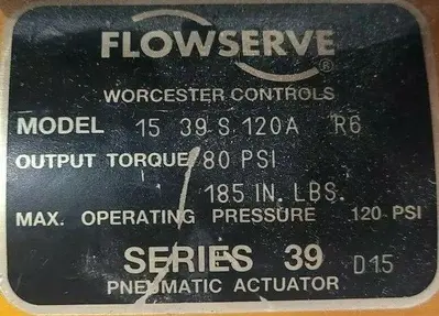 Used WORCESTER CONTROLS 15F39-S-120A-R6 Parts Wisconsin US | Lemke Machinery Sales #313389