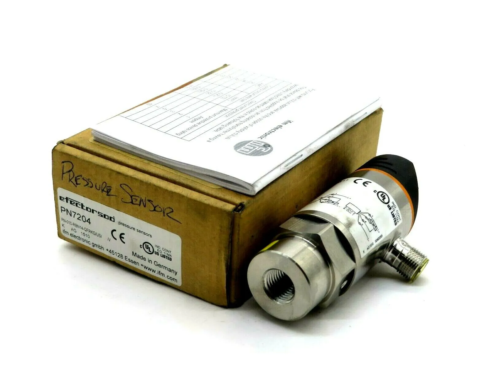 NEW EFECTOR PN7204 PRESSURE SENSOR PN-010-RBN14-QFRKG/US