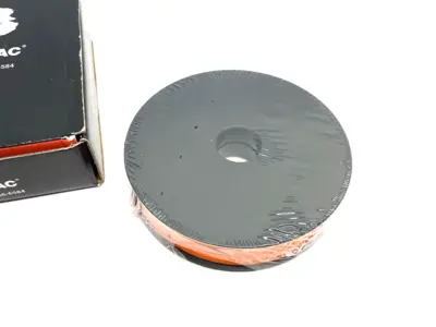 USED LABELTAC PRO MODEL HIGH PERF. 10 YEAR VINYL LABEL 1" X 150' ROLL ORANGE