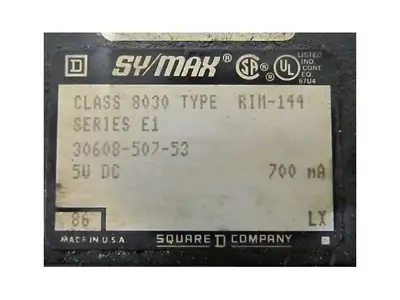 Square D Class 8030 RIM 144 Ser E130608-507-53