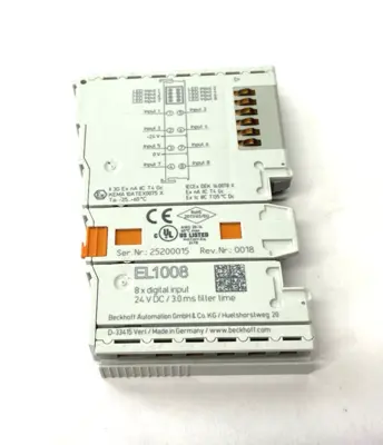 Used Digital EtherCAT Digital Input Terminal 8-Channel 24 V DC, 3 ms PLC Input & Output Michigan US | Maverick Industrial Sales #1402028