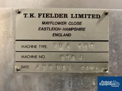 USED TK Fielder 150 Liter TK Fielder High Shear Mixer, Model PMA150, S/S