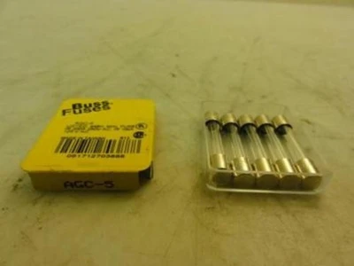 Bussmann AGC-5 Fuse 5A 250V Buss AGC5 (Pack of 5) [New]