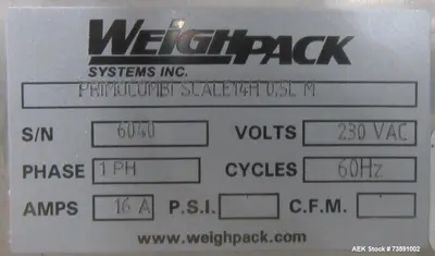 Used WEIGHPACK SYSTEMS PRIMO COMB Scales Illinois US | Aaron Equipment #469861