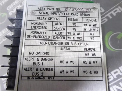 Bently Nevada 81544-01 3300 Series Signal Relay Board 78462-02 Rev. N Used